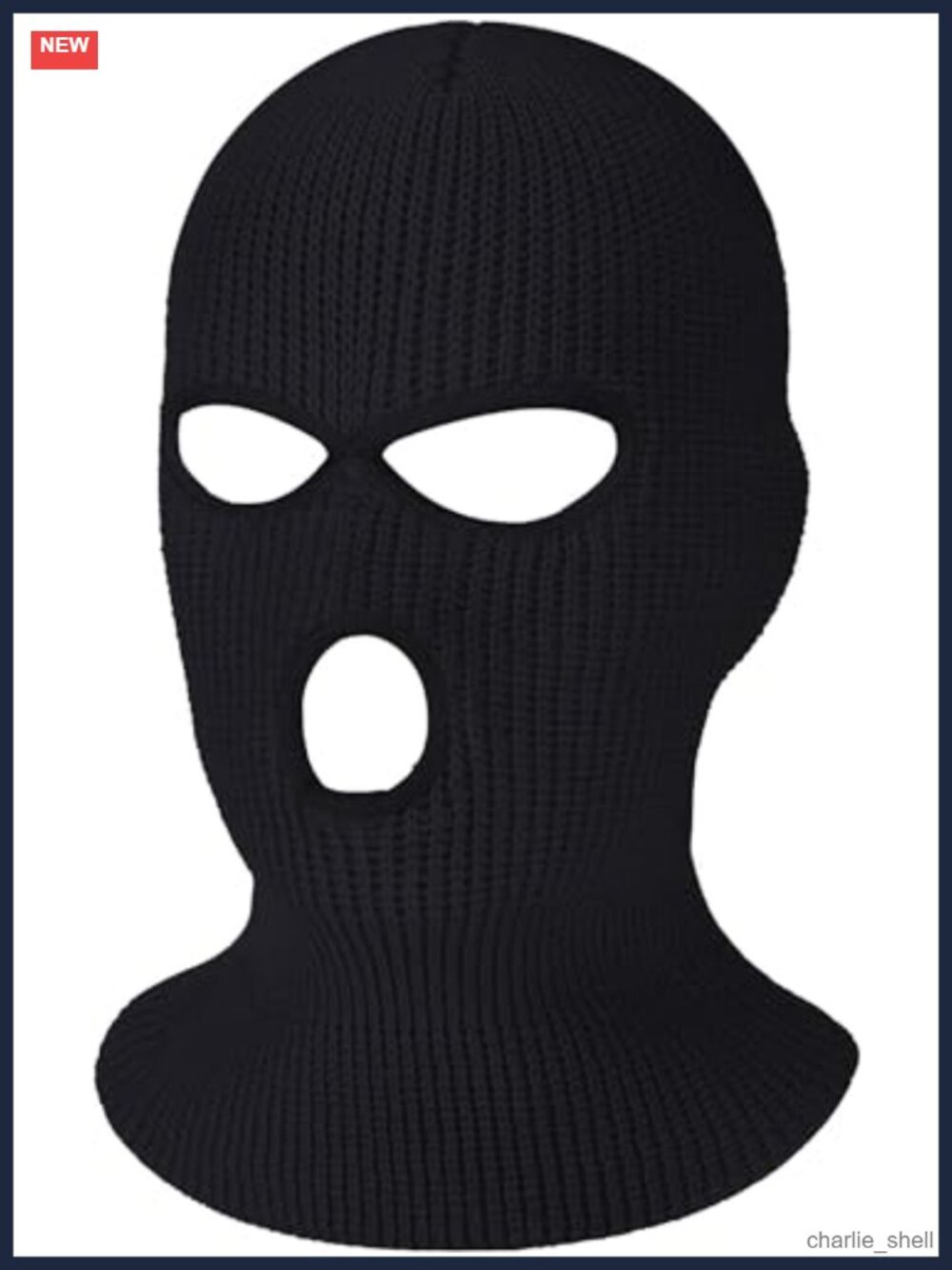 3-Hole Ski Mask Full Face Cover Knitted Balaclava Neck Gaiter